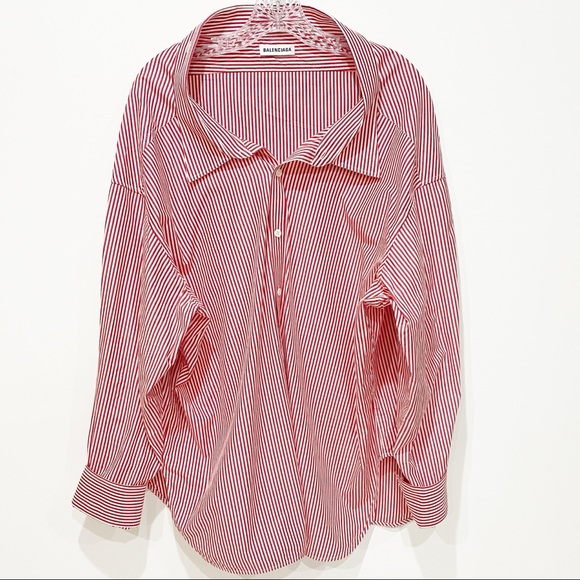 ❌SOLD❌BALENCIAGA Positively Conscious Striped Shir - Picture 7 of 8